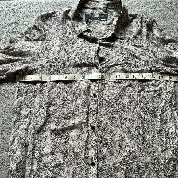 The Kooples Women’s Silk blend leopard Button Front Blouse Sz Small Long Sleeve - Picture 6 of 9